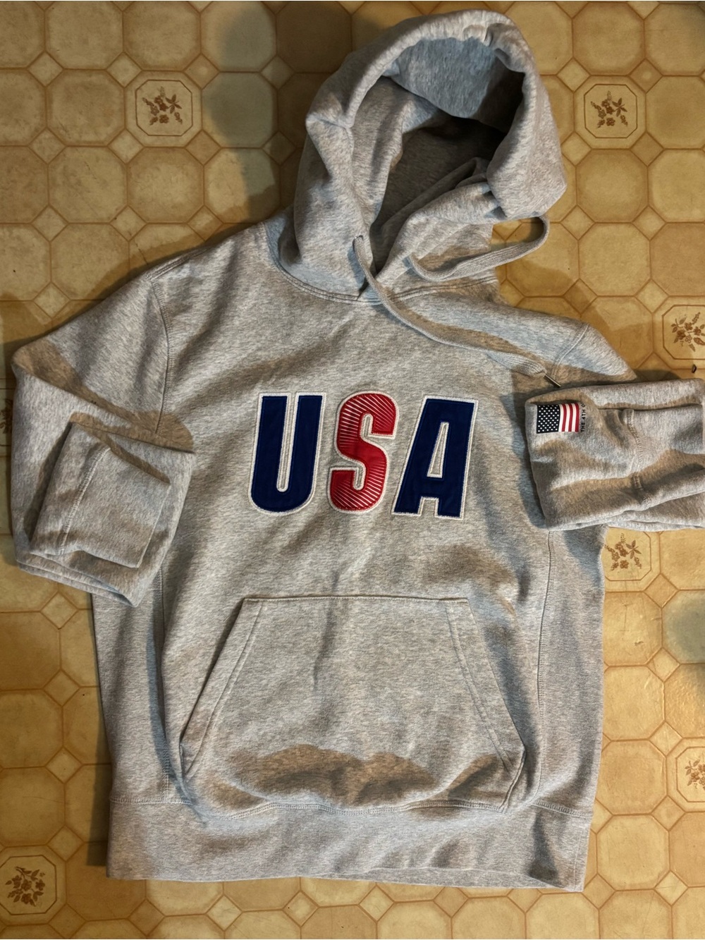 USA Gray Hoodie Sweater